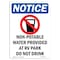 Signmission OSHA Notice Sign, 7" Height, Non-Potable Water Sign With Symbol, 7" X 5", Portrait OS-NS-D-57-V-15108 - alternate 1